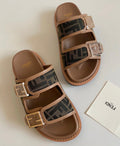 “FNDI“ BRAUNE SANDALEN
